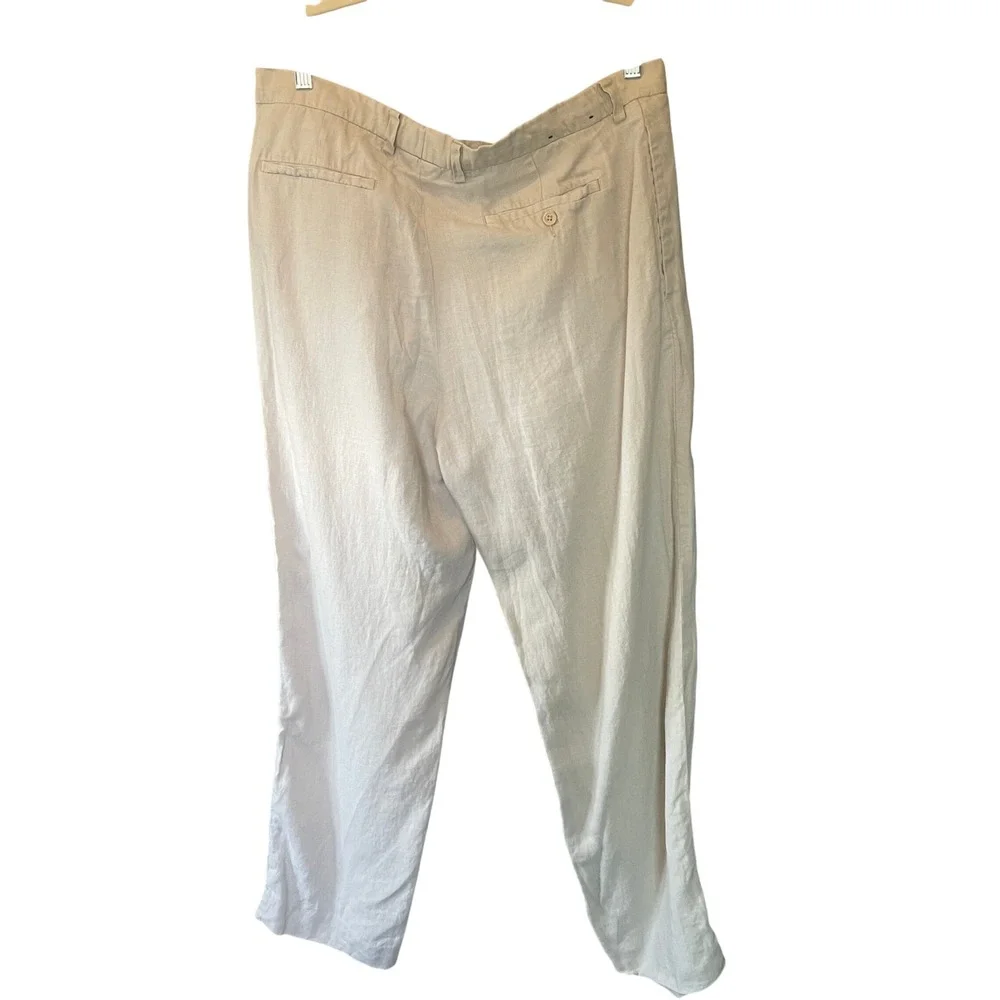 Banana Republic Mens Gavin‎ 100% Linen Straight Leg Pants 38/32 Wedding Coastal